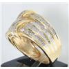 Image 2 : 14k Yellow Gold Diamond Ring,