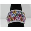 Image 5 : 18K White Gold Multi Colored Diamond Ring