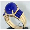 Image 2 : 10k Yellow Gold Lapis Ring