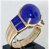 Image 3 : 10k Yellow Gold Lapis Ring