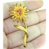 Image 1 : Tiffany & Co 18k Yellow Gold Ruby Pin