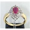 Image 1 : 14K Yellow Gold Ruby & Diamond Ring