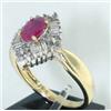 Image 2 : 14K Yellow Gold Ruby & Diamond Ring