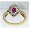 Image 4 : 14K Yellow Gold Ruby & Diamond Ring