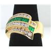 Image 2 : Krypell 18K Gold Emerald & Diamond Ring