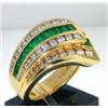 Image 3 : Krypell 18K Gold Emerald & Diamond Ring