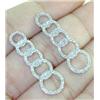 Image 1 : 14K White Gold Diamond Earrings