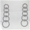Image 2 : 14K White Gold Diamond Earrings