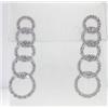 Image 3 : 14K White Gold Diamond Earrings