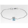 Image 1 : Gucci 18K White Gold Blue Topaz Bracelet