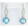 Image 2 : David Yurman Silver & Blue Topaz Earrings.