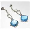 Image 3 : David Yurman Silver & Blue Topaz Earrings.