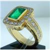 Image 2 : 18k Yellow Gold with Emerald and Diamond ring !