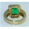 Image 3 : 18k Yellow Gold with Emerald and Diamond ring !