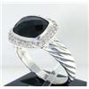 Image 2 : David Yurman Silver Onyx Diamond Ring