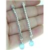 Image 1 : Di Modolo 18K White Gold Diamond & Blue Topaz Earrings.