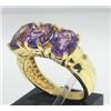 Image 2 : 10K Yellow Gold Amethyst  Ring