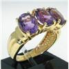 Image 3 : 10K Yellow Gold Amethyst  Ring