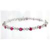 Image 1 : Platinum Ruby Diamond Bracelet.