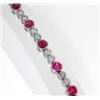 Image 3 : Platinum Ruby Diamond Bracelet.