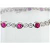 Image 5 : Platinum Ruby Diamond Bracelet.