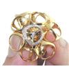 Image 5 : Dimodolo 18k 2-toned Gold Diamond Pin.
