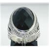 Image 1 : David Yurman 18K White Gold Onyx Diamond Ring.