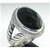 Image 3 : David Yurman 18K White Gold Onyx Diamond Ring.