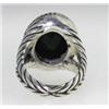 Image 4 : David Yurman 18K White Gold Onyx Diamond Ring.