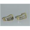 Image 2 : Fred Paris 18K 2-tone Gold Channel Set Diamond Earring