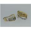 Image 4 : Fred Paris 18K 2-tone Gold Channel Set Diamond Earring