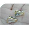 Image 5 : Fred Paris 18K 2-tone Gold Channel Set Diamond Earring