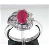 Image 1 : Platinum Lady's Ruby & Diamond Ring