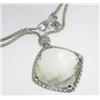 Image 2 : David Yurman Silver Lime Citrine Diamond Necklace.