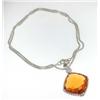 Image 2 : David Yurman Silver Citrine Diamond Necklace.