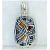 Image 3 : id Yurman Silver Citrine & Diamond Pendant
