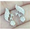 Image 1 : 14K White Gold Diamond Earrings