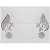 Image 2 : 14K White Gold Diamond Earrings