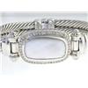 Image 2 : David Yurman Silver, White Coral & Diamond Bangle.