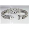 Image 3 : David Yurman Silver, White Coral & Diamond Bangle.