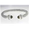 Image 1 : David Yurman Silver Prasiolite Diamond Bangle