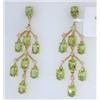 Image 2 : Laura Munder 18K Yellow Gold Peridot  Diamond Earrings!