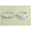 Image 2 : Platinum Diamond Lady's Engagement Ring & Band Set