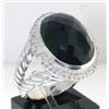 Image 2 : David Yurman Silver Onyx Diamond Ring.