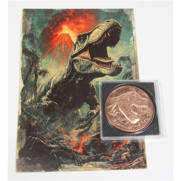 1 OZ TYRANNOSAURUS REX COPPER COIN