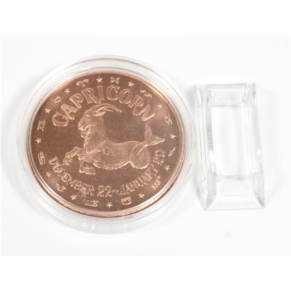 1 OZ CAPRICORN COPPER ROUND