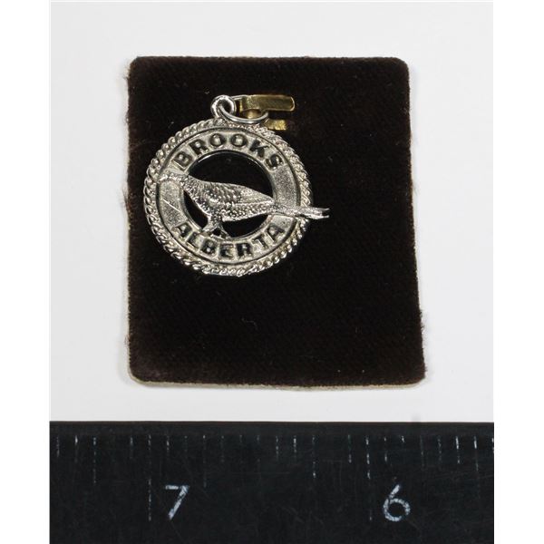 3.05 GRAMS BROOKS, ALBERTA SILVER PENDANT
