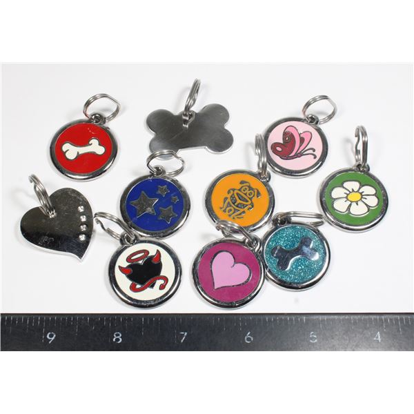 LOT OF BLANK READY TO ENGRAVE DOG COLLAR TAGS OR USE