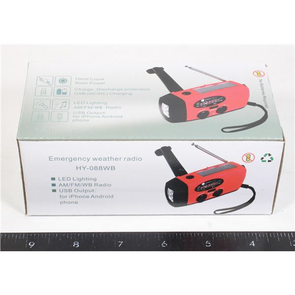 NEW EMERGENCY WEATHER RADIO HY-088WB