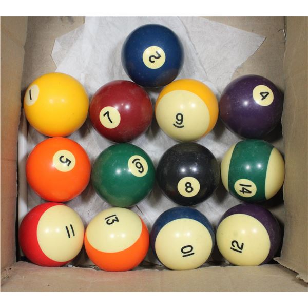 LOT OF POOL BALLS INCOMPLETE